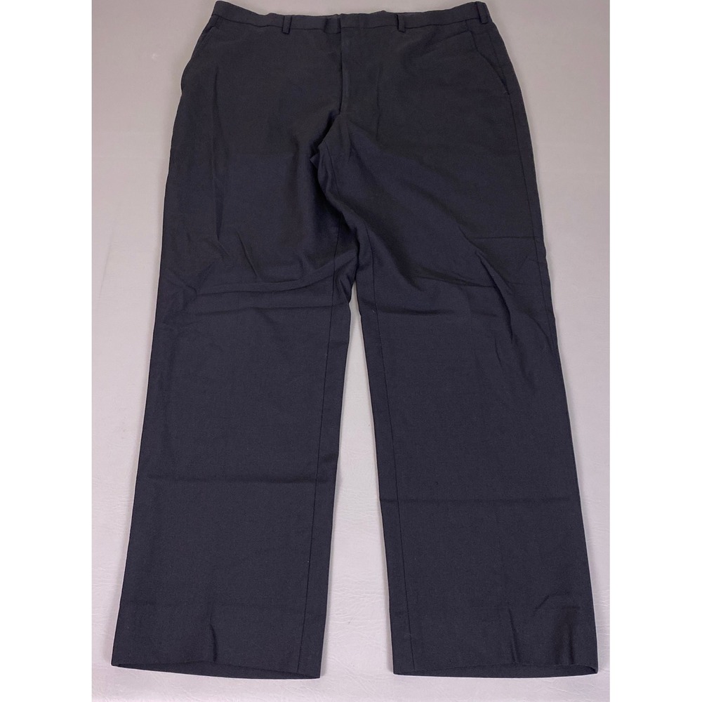 Murphy & Hartelius‎ Wool Dress Pants Men's Size 40x32 Black Flat Front EUC